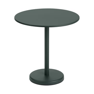 Mesa de acero Linear Ø70 cm - Dark green - Muuto