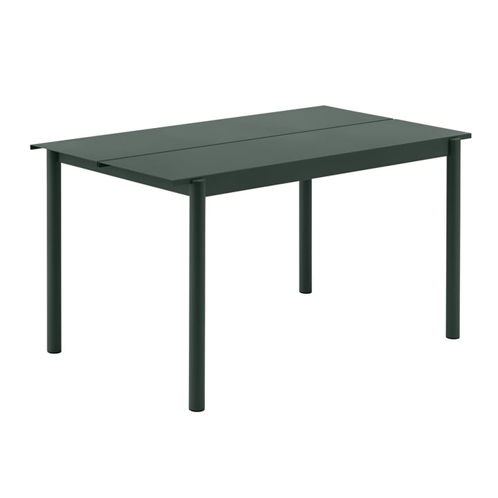 Mesa de acero Linear steel table 140 cm - Dark green - Muuto