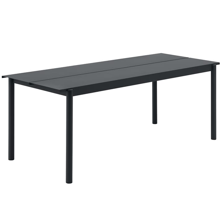 Mesa de acero Linear steel table 200 cm - Black - Muuto