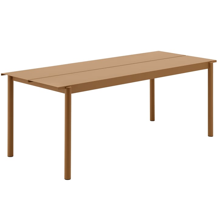 Mesa de acero Linear steel table 200 cm - Burnt orange - Muuto