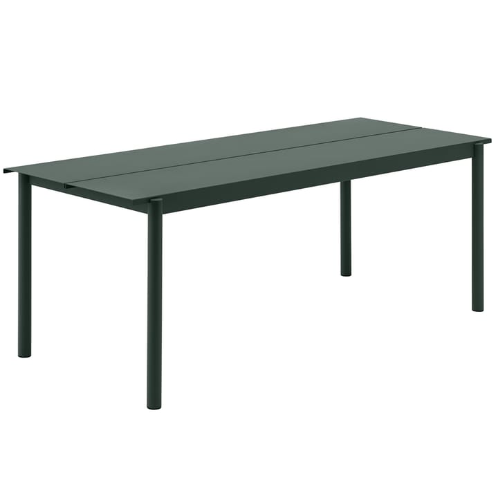 Mesa de acero Linear steel table 200 cm - Dark green - Muuto