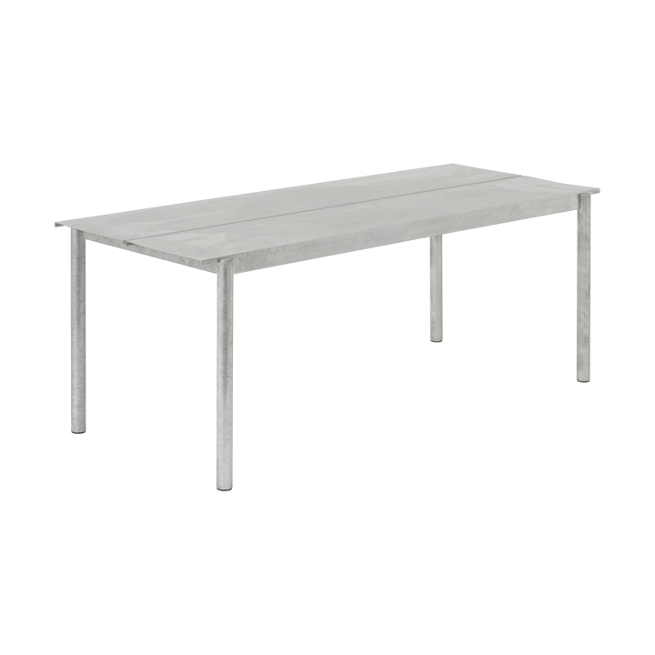 Mesa de acero Linear steel table 200 cm - Warm galvanized steel - Muuto