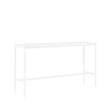 Mesa de bar Base High - White laminate, base blanca, borde de abs, w50 l190 h105 - Muuto