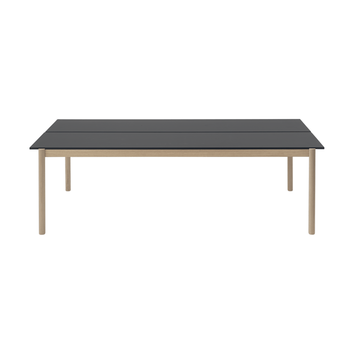 Mesa de comedor Linear System 110x240 cm - Black nanolaminate-black-oak - Muuto