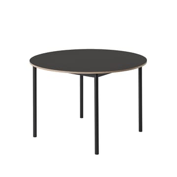 Mesa redonda Base Ø110 cm - Black linoleum-Plywood-Black - Muuto