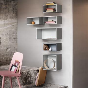 Módulo de estantería Mini Stacked large - gris claro - Muuto