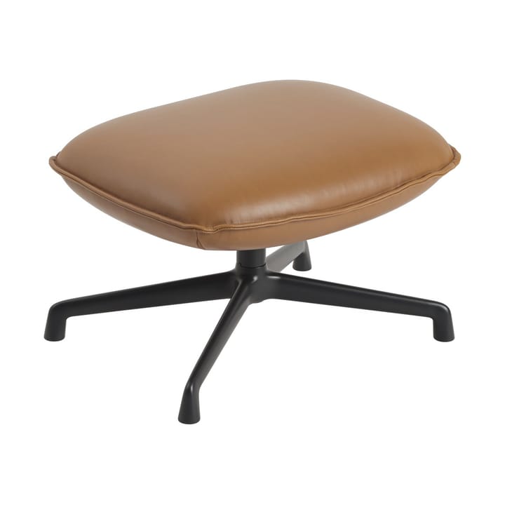 Otomana Doze swivel base - Refine leather cognac-black - Muuto