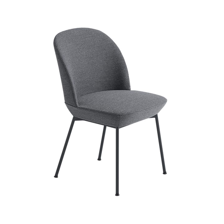 Silla auxiliar Oslo tapizada en tela - Ocean 80-Anthracite black - Muuto