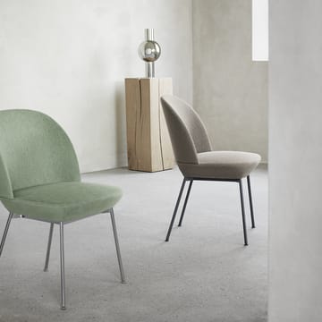 Silla auxiliar Oslo tapizada en tela - Twill weave 530-Chrome - Muuto