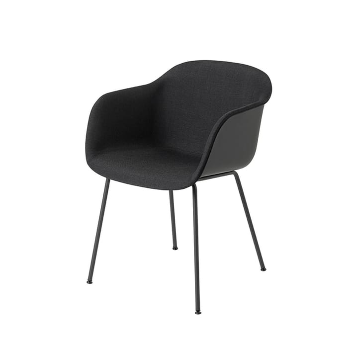 Silla con reposabrazos Fiber base tubo - Remix 183-Black - Muuto