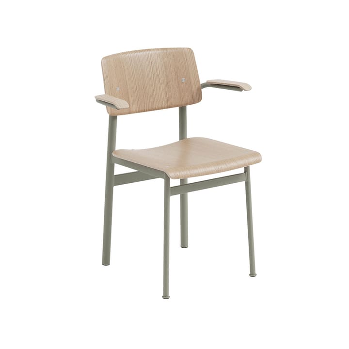 Silla con reposabrazos Loft - Oak-Dusty green - Muuto