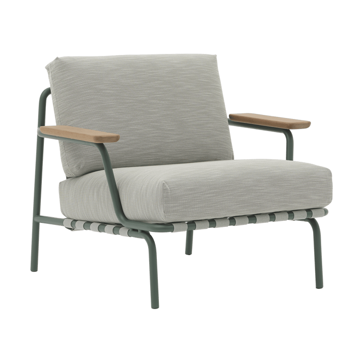 Sillón lounge Settle Lounge Chair - Ribbed Weave 2 Dark green - Muuto