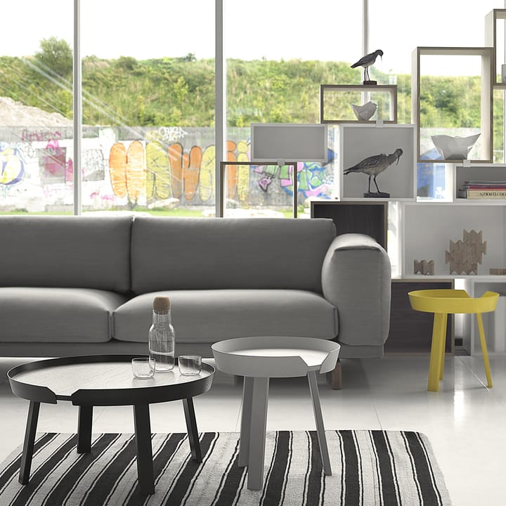 Sofá Rest, 3 plazas-remix 163 grey-patas de roble Muuto