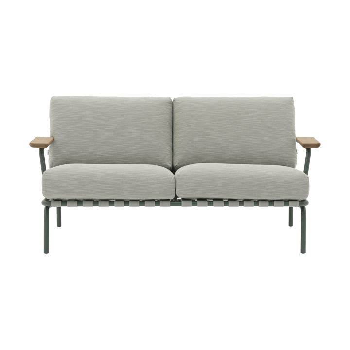 Sofá Settle de 2 plazas - Ribbed Weave 2 Dark green - Muuto