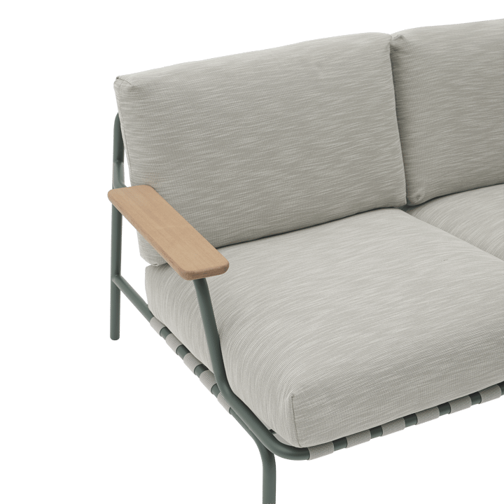 Sofá Settle de 2 plazas, Ribbed Weave 2 Dark green Muuto