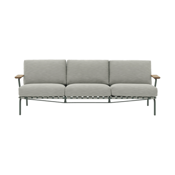 Sofá Settle de 2 plazas - Ribbed Weave 2 Dark green - Muuto