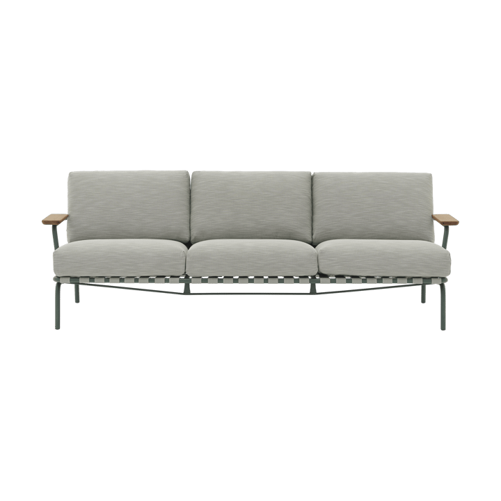 Sofá Settle de 2 plazas - Ribbed Weave 2 Dark green - Muuto