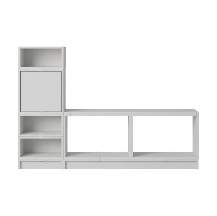 Stacked sistema de almacenamiento para recibidor, configuración 1 - Gris - Muuto