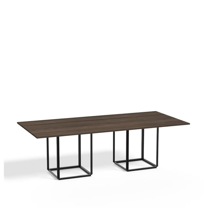 Mesa de comedor Florence rectangular , nogal, soporte negro New Works