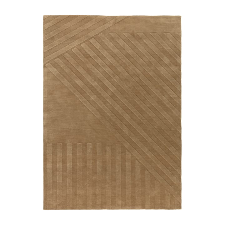 Alfombra de lana Levels stripes beige - 170x240 cm - NJRD