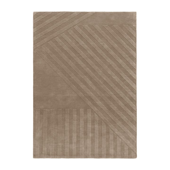 Alfombra de lana Levels stripes gris - 170x240 cm - NJRD