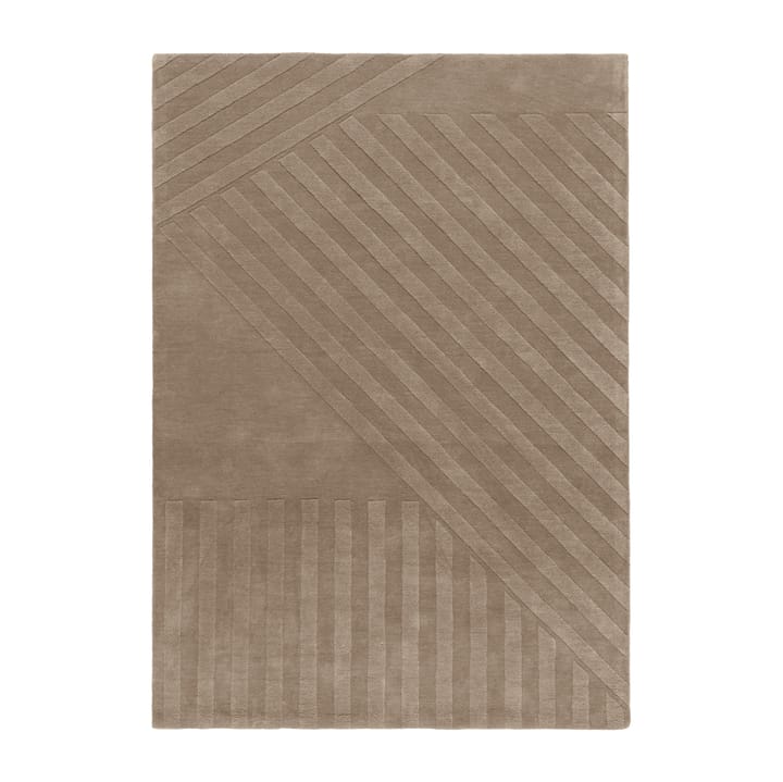 Alfombra de lana Levels stripes gris - 200x300 cm - NJRD