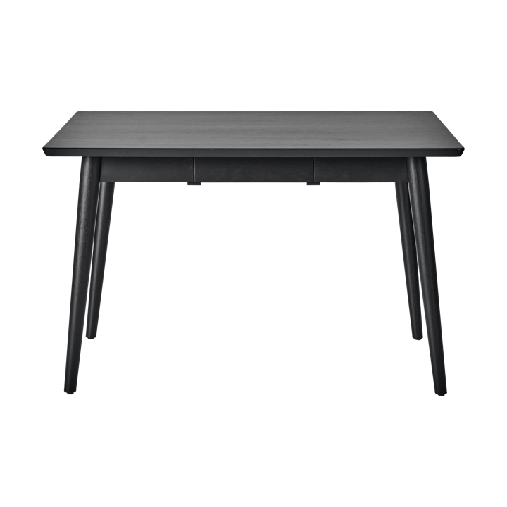 Mesa de comedor VIOR 90x120 cm - Roble lacado en negro - NJRD