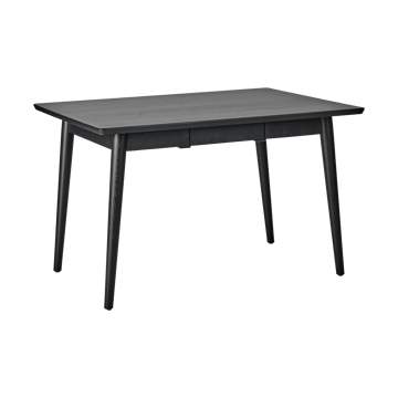 Mesa de comedor VIOR 90x120 cm - Roble lacado en negro - NJRD