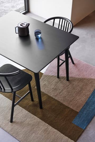 Mesa de comedor VIOR 90x120 cm - Roble lacado en negro - NJRD