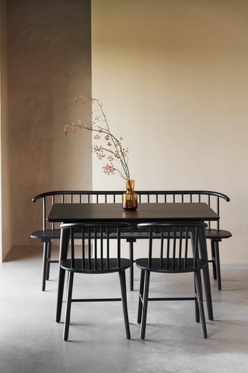 Mesa de comedor VIOR 90x120 cm - Roble lacado en negro - NJRD