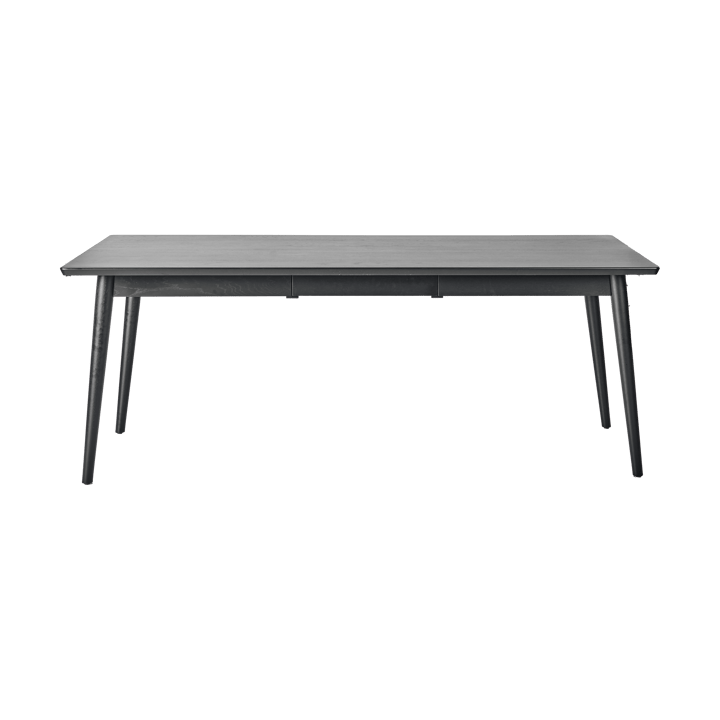 Mesa de comedor VIOR 90x200 cm - Roble lacado en negro - NJRD