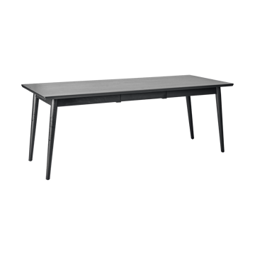 Mesa de comedor VIOR 90x200 cm - Roble lacado en negro - NJRD