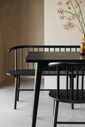 Mesa de comedor VIOR 90x200 cm - Roble lacado en negro - NJRD