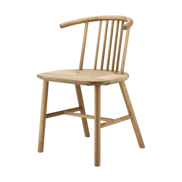 Silla de comedor VIOR asiento trenzado - Roble lacado-natural - NJRD