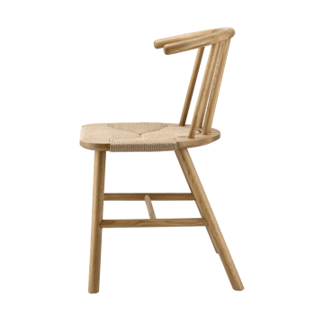 Silla de comedor VIOR asiento trenzado - Roble lacado-natural - NJRD