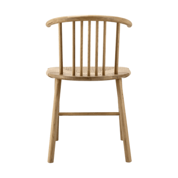 Silla de comedor VIOR asiento trenzado - Roble lacado-natural - NJRD