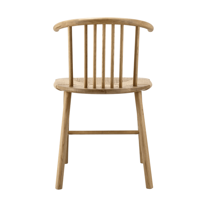 Silla de comedor VIOR asiento trenzado, Roble lacado-natural NJRD