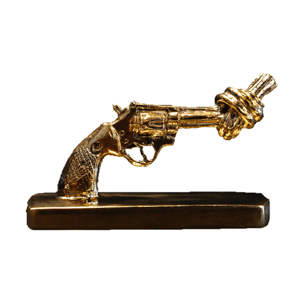 Knotted Gun mini 7 cm - Bronce - Non Violence