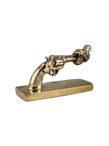 Knotted Gun mini 7 cm - Bronce - Non Violence