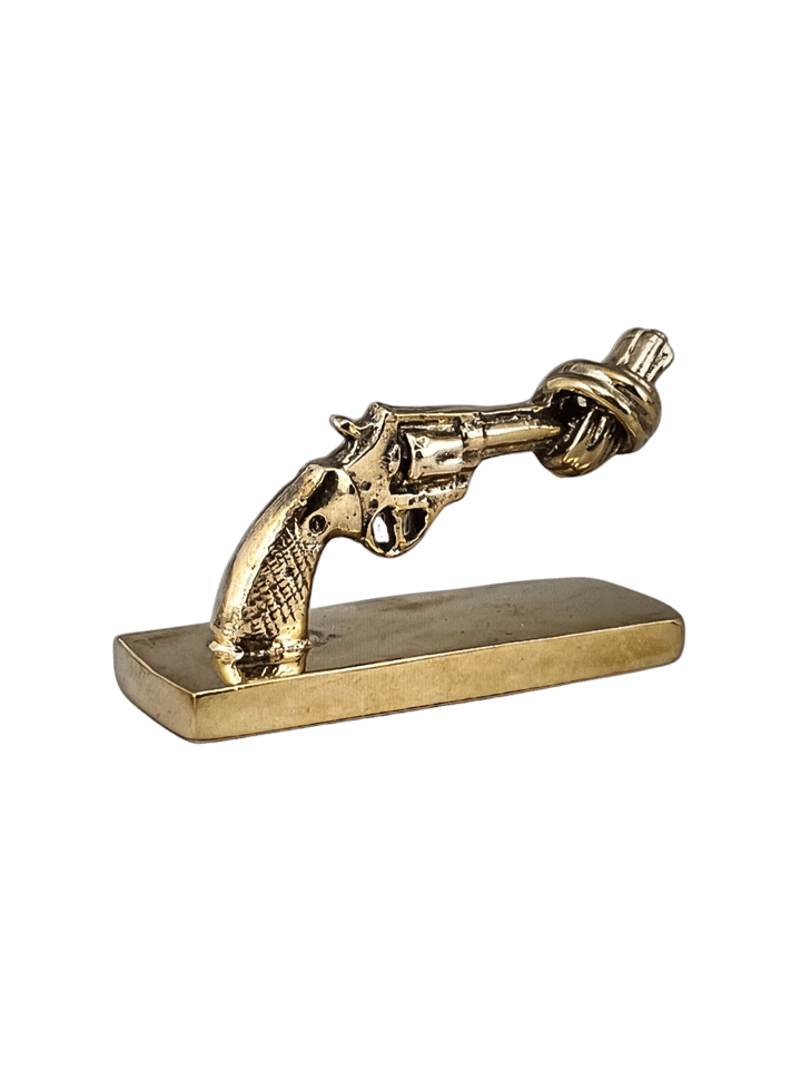 Knotted Gun mini 7 cm - Bronce - Non Violence