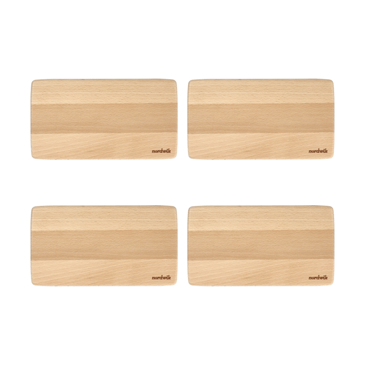 Bandejas para sándwiches de haya Nordwik 4-pack - 20x11x0,8cm - Nordwik