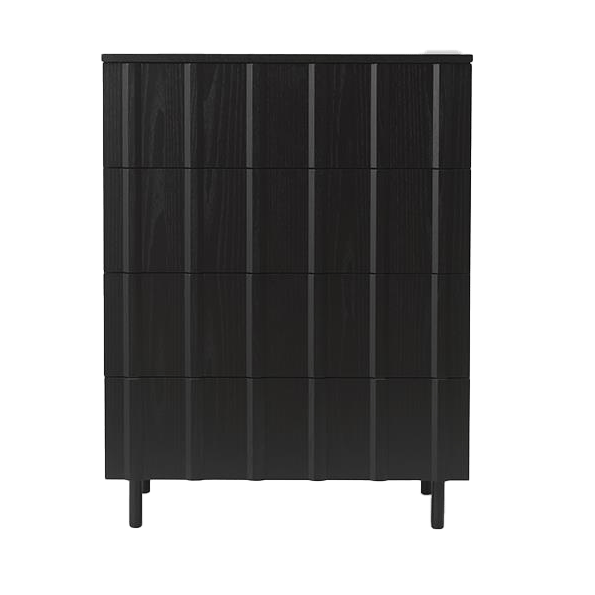 Cómoda Rib dresser 4 cajones - Soft Black - Normann Copenhagen