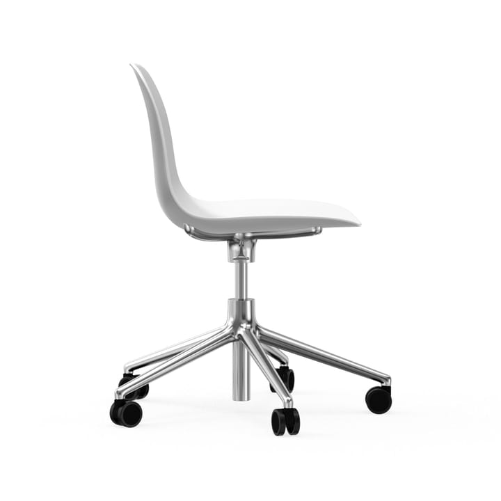 Silla de oficina Form chair swivel 5W, Blanco, aluminio, ruedas Normann Copenhagen