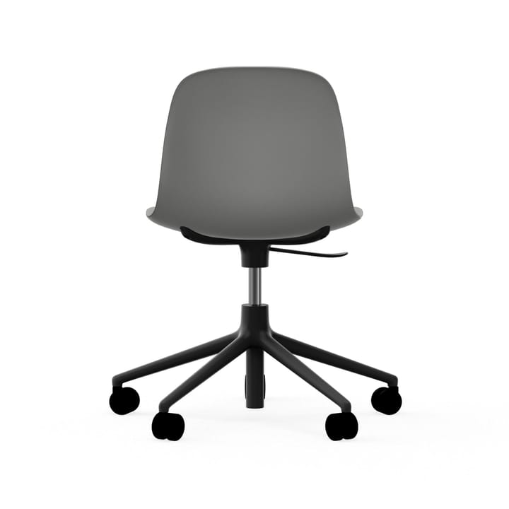 Silla de oficina Form chair swivel 5W, Gris, aluminio negro, ruedas Normann Copenhagen