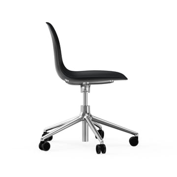 Silla de oficina Form chair swivel 5W - Negro, aluminio, ruedas - Normann Copenhagen