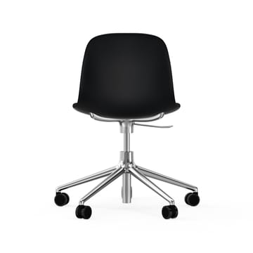 Silla de oficina Form chair swivel 5W - Negro, aluminio, ruedas - Normann Copenhagen