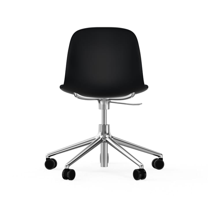 Silla de oficina Form chair swivel 5W, Negro, aluminio, ruedas Normann Copenhagen