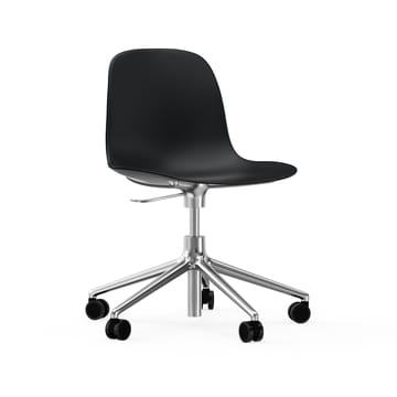 Silla de oficina Form chair swivel 5W - Negro, aluminio, ruedas - Normann Copenhagen