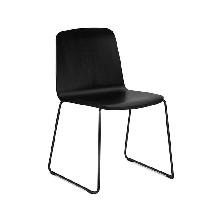 Silla Just - Negro, canto negro, base de metal negro - Normann Copenhagen