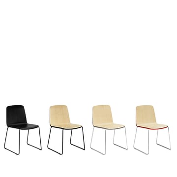 Silla Just - Negro, canto negro, base de metal negro - Normann Copenhagen